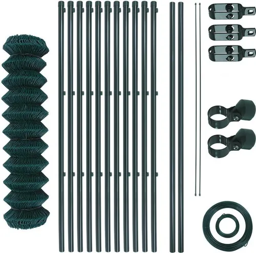 Produktbild Maschendrahtzaun-Gartenzaun-Set 1,5 x 25 m