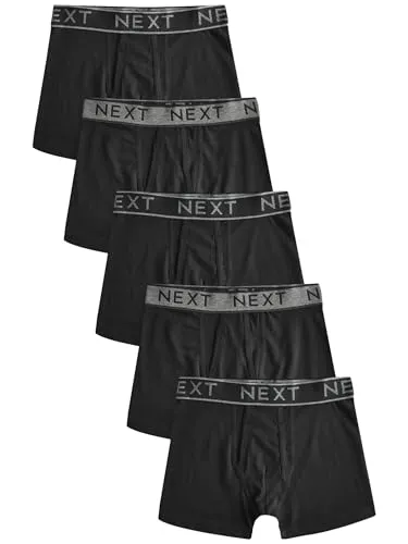 NEXT Jungen 5er-Pack A-Front-Unterhosen Schwarz 158-164