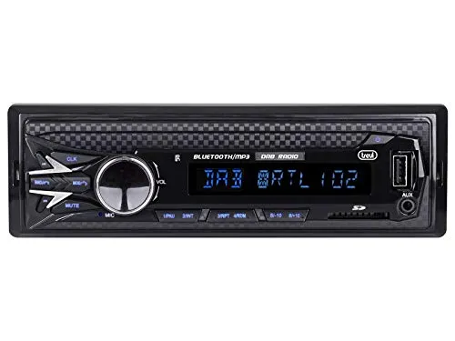Trevi SCD 5751 DAB Autoradio - 1 DIN Autoradio mit 160 W Leistung, Bluetooth und DAB-Empfang für besten Musikgenuss während der Fahrt. Integrierter MP3-Player und USB-Anschluss für vielseitige Medienwiedergabe.