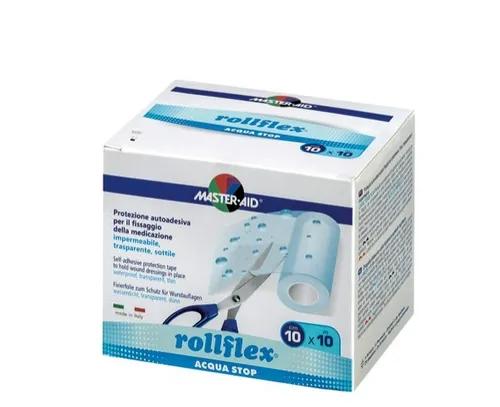 Folienverband ROLLFLEX ACQUA STOP 10 m x 10 cm | wasserfest, transparent