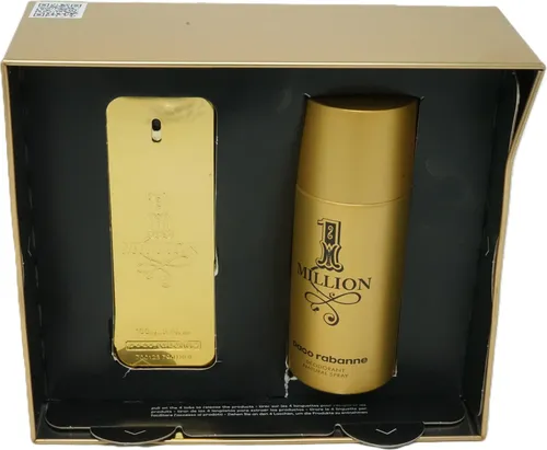 Paco Rabanne 1 Million Eau de Toilette Set 100ml + Deodorant 150ml - Parfüm-Geschenkset für Herren mit dem ikonischen, maskulinen Duft und passendem Deodorant. Ideal für Selbstbewusste und perfekt als Geschenk!