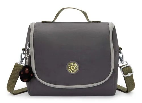 Kipling New KICHIROU Large Lunchbox - Back to Grey (Grey) - Lunch-Boxen für Kindergarten oder Picknick, isoliertes Hauptfach mit großer Öffnung und verstellbarem Schulterriemen, Maße: 25 x 22 x 11 cm.