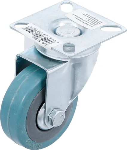 BGS Do It Yourself Lenkrolle | Gummi | mit Anschraubsockel | Ø 50 mm