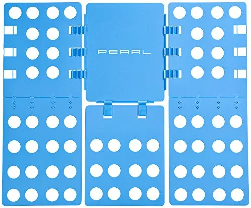 Produktbild PEARL Falthilfe: Wäsche-Faltbrett für Hemden & Co., 68 x 57 cm, blau, klappbar (Wäschefalter, t Shirt Faltbrett, zusammenlegen Hilfe)