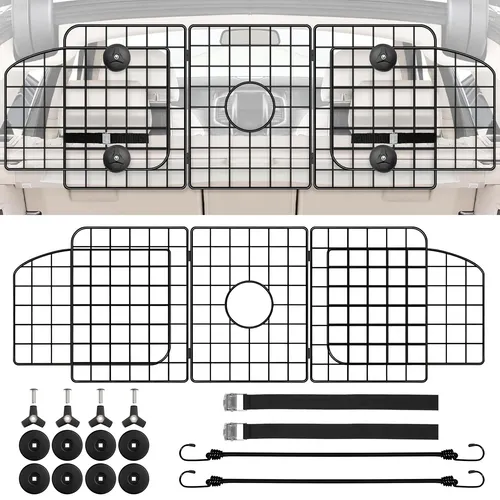 Gepäckraumgitter für Hunde im Auto - Kofferraumnetz & Trenngitter, schützt Ihren Hund im Gepäckraum und sorgt für mehr Sicherheit während der Fahrt.