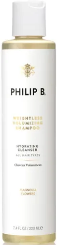 PHILIP B WEIGHTLESS Volumizing Shampoo 220 ml - Sulfatfreies Shampoo für voluminöses Haar, basierend auf Mizellen-Technologie. Reinigt sanft und spendet Feuchtigkeit, ideal für die tägliche Anwendung und geeignet für die ganze Familie.