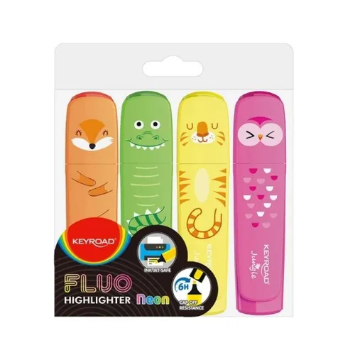 Keyroad fluo dschungel highlighter1-5 mm 4 Farben