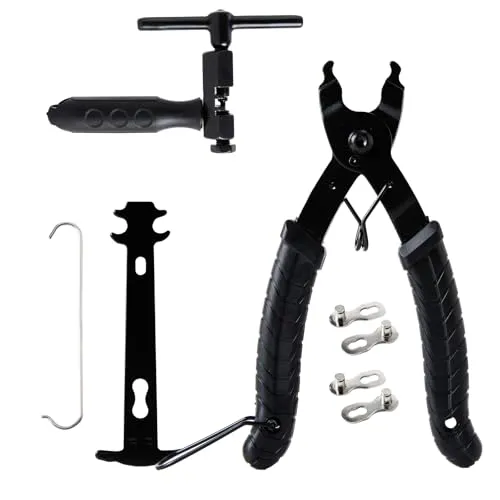 in 1 Fahrrad Kettenwerkzeug Set, Fahrrad Kettenwerkzeug Kit, Fahrrad Kettenglied Entfernen Werkzeug & Fahrrad Kettenglied Zange & Kettenbrecher Werkzeug Checker Reparaturwerkzeug für 6/7/8/9/10/11 G 3