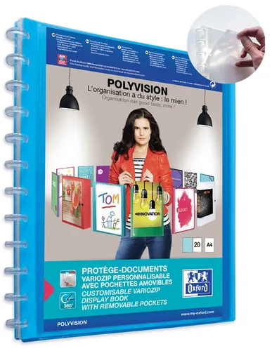 Oxford Sichtbuch Vario-Zipp POLYVISION, farblos transparent von Oxford