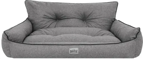 Hundebett Joker Gesteppt XXL - 106 x 80 cm aus Graphit Ökoleinen - Hochwertiges Hundebett in XXL, gefertigt aus strapazierfähigem und teilweise wasserdichtem Ökoleinen, ideal für drinnen und draußen. Leicht zu reinigen und in mehreren Farben erhältlich.