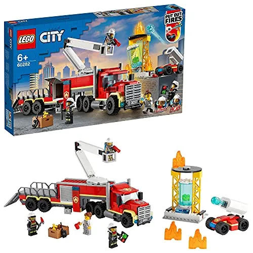 LEGO 60282 City Mobile Feuerwehreinsatzzentrale Bauset, Feuerwehrauto Spielzeug