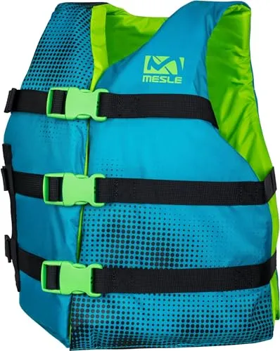 MESLE Schwimmweste Kinder Sportsman, leichte 50N Schwimmhilfe für Mädchen & Jungs, Auftriebsweste für SUP, Kajak, Wakeboard, Wasserski, Schwimmweste Kinder 7-10 Jahre