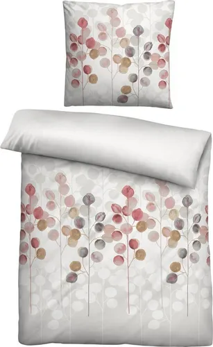Biberna Bettwäsche Ella, Seersucker, 2-teilig, taupe in braun von biberna