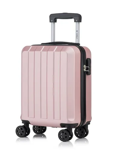 yonsly Trolley Reisekoffer Hartschale S, Roségold - Leichter Hartschalenreisekoffer mit 360°-Rollen für müheloses Reisen. Integriertes Sicherheitsschloss und ergonomischer Gummigriff bieten höchsten Komfort und Schutz für Ihre Wertsachen.