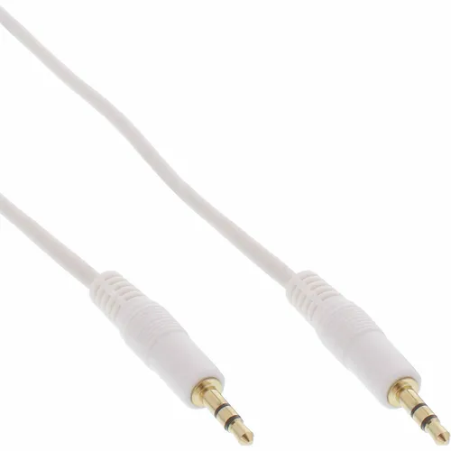 InLine Klinke Kabel - 3,5mm Stecker / Stecker - Stereo - weiß / gold - 2m