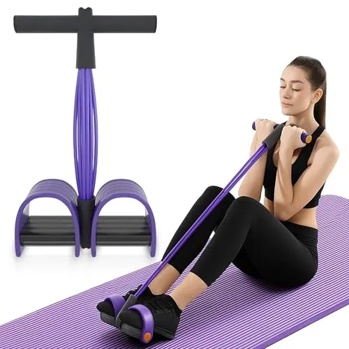 Bauchtrainer mit 6 Tubes – Multifunktionales Fitnessgerät für Zuhause