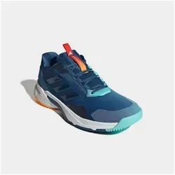 adidas CrazyFlight 6 Herren Hallen-Indoorschuhe - Dunkelblau/Aqua/Weiß, Größe 42 (8,5) - Leichte Hallenschuhe für explosive Bewegungen und Stabilität. Atmungsaktives Mesh-Obermaterial und BOOST Zwischensohle für besten Komfort und Dämpfung.