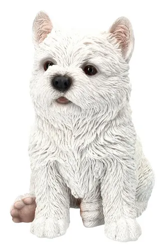 Figuren Shop GmbH Tierfigur West Highland Terrier - Niedliche Westie Welpe Dekofigur - Entzückende West Highland Terrier Dekofigur für tierliebende Deko-Fans. Ideal, um Ihrem Zuhause einen charmanten Akzent zu verleihen. Entdecken Sie auch unsere weiteren Hundewelpen Figuren.
