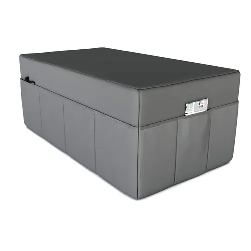 POKAR Husse für Klappmatratze 3-teilige Faltmatratze Gästematratze Feldbett Klappbett, Größe:Husse 120 x 195, Farbe:Anthrazit - Wasserdicht