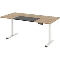 Costway Höhenverstellbarer Schreibtisch 140 x 70 cm Elektrisch Beige - Vielseitiger elektrischer Stehschreibtisch mit höhenverstellbarem Design (72-116 cm) für optimale Sitz- und Stehpositionen. Inklusive Kabelmanagement für einen aufgeräumten Arbeitsplatz und 3 Speicherfunktionen für individuelle Höheneinstellungen.