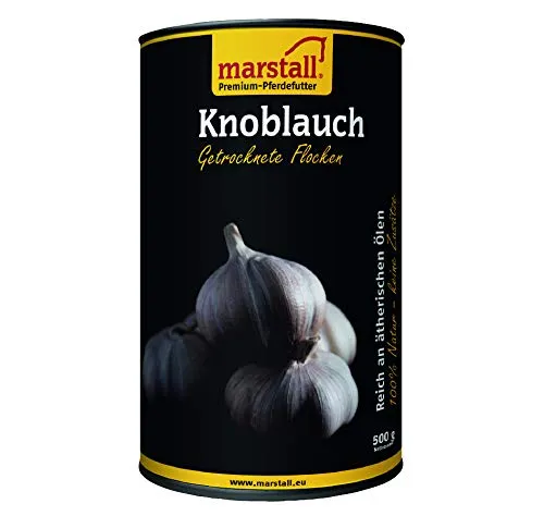 marstall Premium-Pferdefutter Knoblauch - 0.5 kg - Hochwertiges Pferdefutter zur Unterstützung von Immunsystem, Blutkreislauf und Stoffwechsel. 100% natürliche Zutaten für gesunde Pferde.