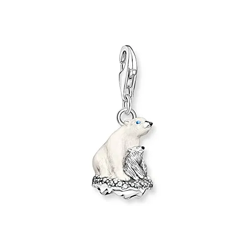 Thomas Sabo Charm-Anhänger Eisbären aus recyceltem 925 Sterlingsilber - Eleganter Clasp Charm für Damen aus nachhaltigem 925 Sterlingsilber, perfekt kombinierbar mit Bettelarmbändern und Ketten - ein ideales Geschenk für jeden Anlass.