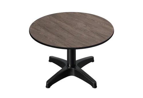 CPBL | Compact Loungetisch | Ø:H 70 x 42 cm | Wenge / Aluminium | Bistro Loungetisch - Der CPBL Loungetisch kombiniert eine robuste HPL Tischplatte mit einem stabilen Aluminiumgestell. Ideal für Garten und Terrasse, bietet er Witterungsbeständigkeit und ein elegantes Design für jeden Außenbereich.