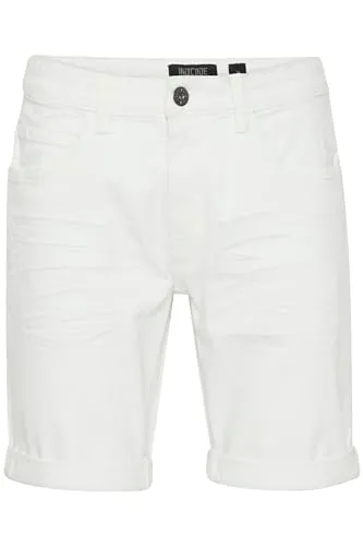Indicode IDQuentin Herren Jeans Shorts - Herren-Shorts aus nachhaltiger Baumwolle, ideal für heiße Tage mit lässiger Destroyed-Optik und bequemem Regular Fit.