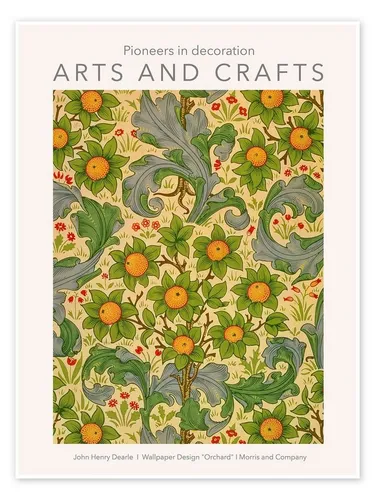 Posterlounge Wandbild Arts and Crafts - Orchard, Morris & Company, William Morris, erhältlich als Poster, Leinwandbild, Wandsticker oder Acrylglasbild