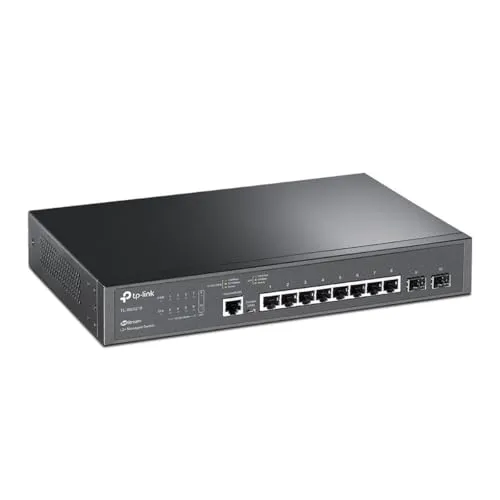 TP-Link T2500G-10TS JetStream Gigabit L2 Lite Managed Switch - 8-Port Netzwerk-Switch mit lüfterlosem Passivkühlkonzept für leisen Betrieb, ideal für anspruchsvolle Netzwerkanwendungen.