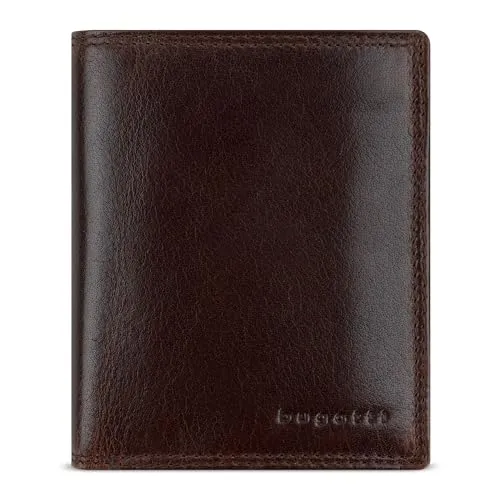 bugatti Savona Geldbörse aus vegetabilem Büffelleder - Herren-Geldbörse mit 8 Kartenfächern und RFID-Schutz für maximale Datensicherheit, handgefertigt aus hochwertigem Büffelleder, ideal als Geschenk in eleganter Box.
