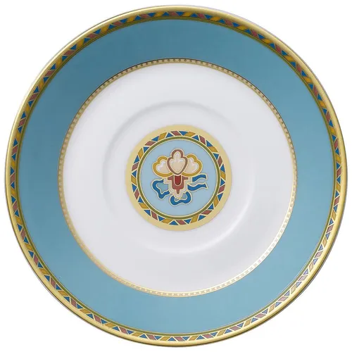 Villeroy & Boch Samarkand Aquamarin Mokkauntertasse 12cm - Thermobehälter aus Premium Bone Porcelain, spülmaschinenfest und ideal für stilvolle Kaffeepausen. Perfekt für Mokka und Espresso!