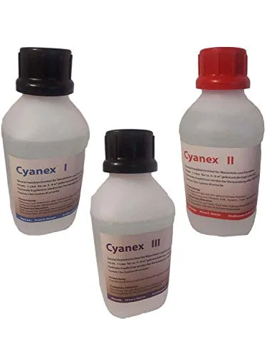 Cyanex das Ideale Holzbleichmittel | für Fachmann und Hobby-Handwerker | gebrauchsfertige Lösung | Bleichmittel Abbeizmittel (Cyanex SET (Cyanex I - III | 3x1L) 3 Liter)
