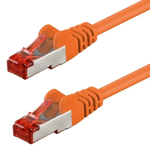 Netzwerkkabel Cat.6 orange 30m S/FTP PiMF 250MHz DSL LAN Patch-Kabel 1:1