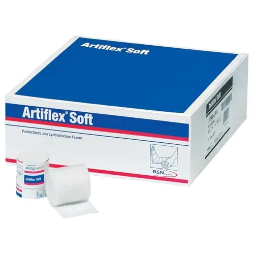 Artiflex Soft Polsterbinde 8 cm x 3 m - Erste-Hilfe-Heftpflaster & Verbandsmaterial, weich gepolstert für optimalen Schutz und hohen Tragekomfort bei Wunden.