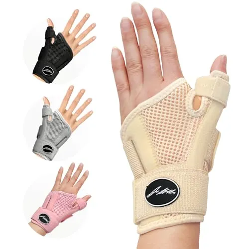 Dr. Arthritis Handgelenk Bandage mit Daumenschiene - Bandage zur Fingerunterstützung, von Ärzten entwickelt für optimalen Halt und Stabilität. Ideal bei Karpaltunnelsyndrom und Sehnenscheidenentzündung, mit verstellbarem Gurtsystem für maximalen Komfort.