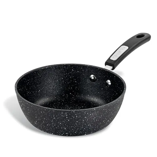 Scoville NEVERSTICK 20 cm Wokpfanne, kleiner antihaftbeschichteter Wok, tiefe Bratpfanne, geeignet für alle Herdarten einschließlich Induktion, Cool-Touch-Griff, spülmaschinenfest, PFOA-frei,