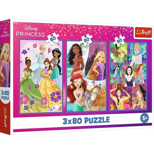 Puzzle 3x80 pieces Princesses friends Trefl 5900511348842