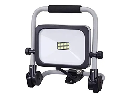 REV LED Arbeitsleuchte Bright Schwarz 20W - Tragbarer Baustrahler mit IP54 - Arbeitsleuchten für vielseitige Einsätze: Dieser tragbare LED Fluter bietet 1800 Lumen bei 6500K Tageslicht und ist ideal für Innen- und Außenanwendungen. Mit klappbarem Standfuß und robustem Metallgehäuse.