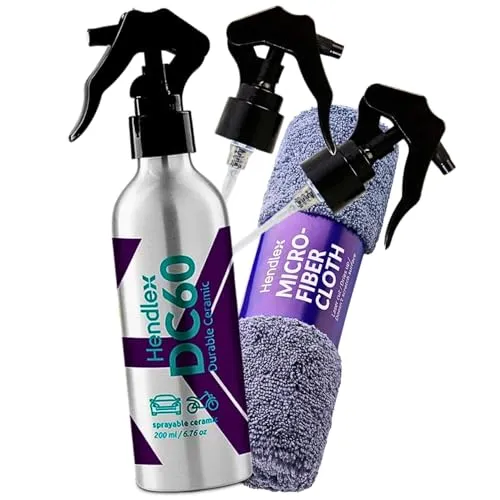 Hendlex DC60 Keramikversiegelung Spray - Hochglanz & Langanhaltender Schutz - Sprühdosen für Lack, Kunststoff & Metall mit hydrophoben, UV-beständigen und kratzresistenten Eigenschaften für ein atemberaubendes Finish und langfristigen Schutz.