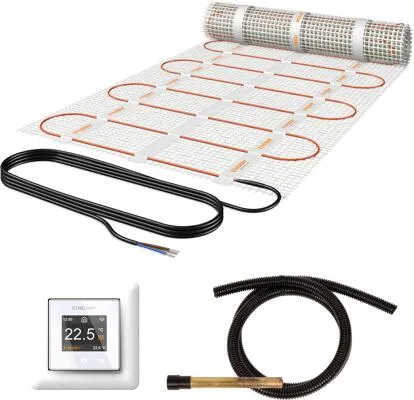 Etherma SET-eFLOOR-DS-PRO-1000 Fußbodenheizungsset - Elektro Fußbodenheizungen mit inkl. eTOUCH PRO Thermostat, ideal für effiziente und komfortable Wärmeverteilung auf 5 m².