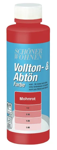 Schöner Wohnen Voll- & Abtönfarbe Innenfarbe Mischfarbe 250 ml mohnrot
