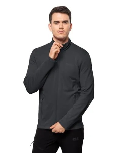Jack Wolfskin Herren Kolbenberg Fz M Fleecejacke, Phantom, L EU - Funktionsjacke mit 2 praktischen Hüfttaschen, ideal als weicher Mid-Layer für Outdoor-Aktivitäten