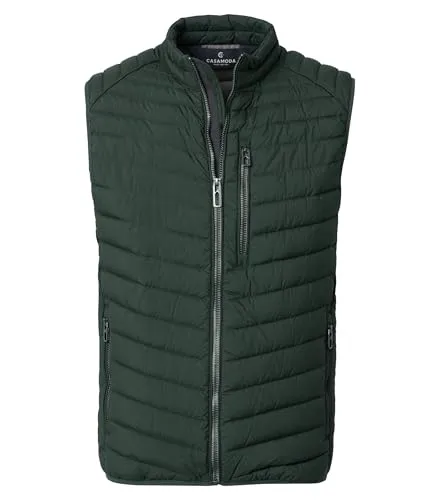 CASAMODA Herren Outdoor-Steppweste Stehkragen Olivgrün XXL - Vielseitige CASAMODA Herren Outdoor-Steppweste mit Stehkragen und Reißverschluss, ideal für Freizeit und Reisen. Robuste, pflegeleichte Qualität mit optimalem Tragekomfort und praktischen Taschen.