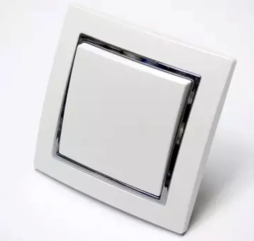 Levina S Wechsel Schalter in weiß mit silbernen Rand 10 Ampere #5754