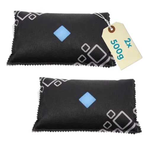 2er Set Auto Entfeuchter Kissen wiederverwendbar Auto Entfeuchter Extra Stark Luftentfeuchter Kissen 2 x 500 g Autoentfeuchter Feuchtigkeitskissen