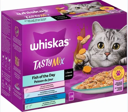 Produktbild Whiskas Multipack Fish of the Day Tasty Mix Katzenfutter 12 x 85 g