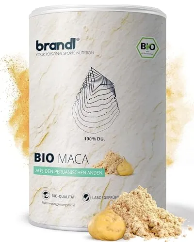 Maca Pulver Bio aus Peru | Optimiert für Sportler by brandl | Abgefüllt in Deutschland | 500g