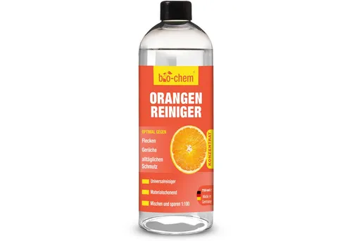 bio-chem bio-chem Orangenreiniger 750ml – Konzentrat mit Orangenschalenextrakt Allzweckreiniger (Orangenreiniger 0.75 l + Dosierbecher)