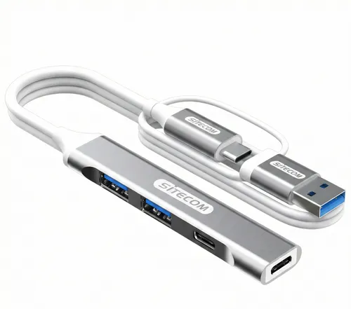 Sitecom USB-C Hub 4-Port USB 3.0 Verteiler Adapter Splitter MacBook Laptop PC